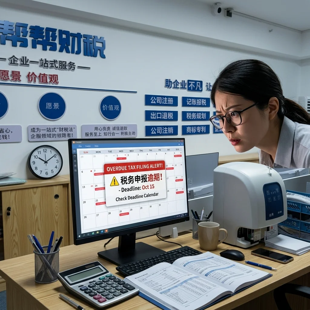惠州企业报税逾期罚款警告场景