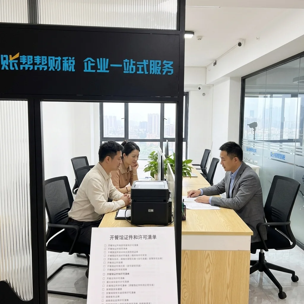 惠州夫妻创业者在账帮帮财税咨询开餐饮店所需证件