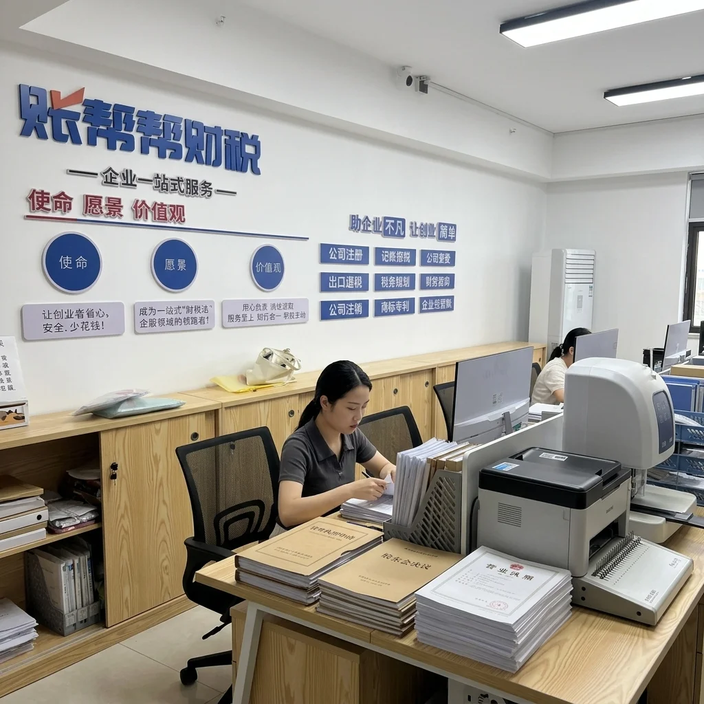 惠州账帮帮财税工作人员整理代办文件资料