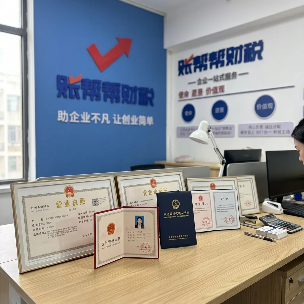 惠州代账公司资质证书展示