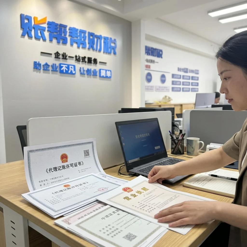 惠州账帮帮财税展示代理记账许可证书和企业资质