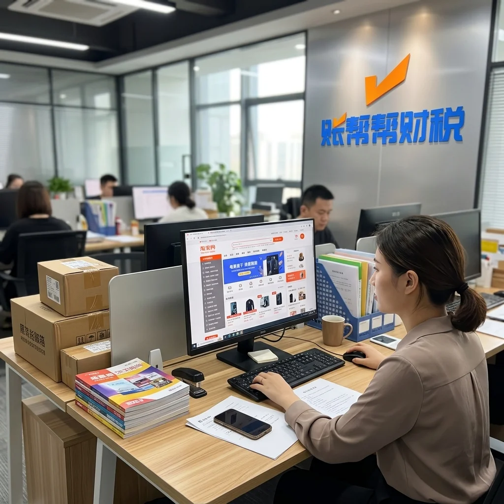 惠州账帮帮财税员工协助客户处理电商公司注册材料