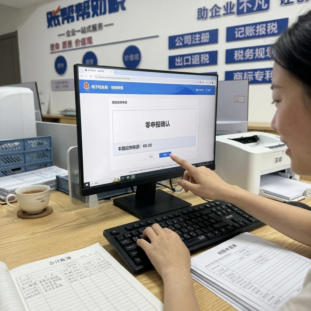 惠州账帮帮财税会计操作电子税务局零申报确认界面