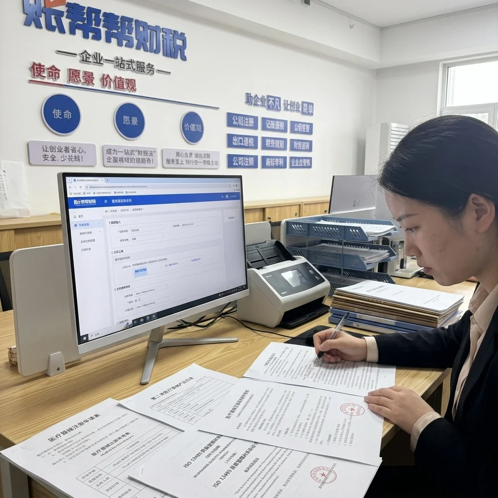 惠州账帮帮财税员工审核二类医疗器械备案材料