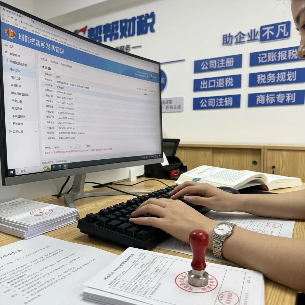 惠州企业发票管理电脑操作场景