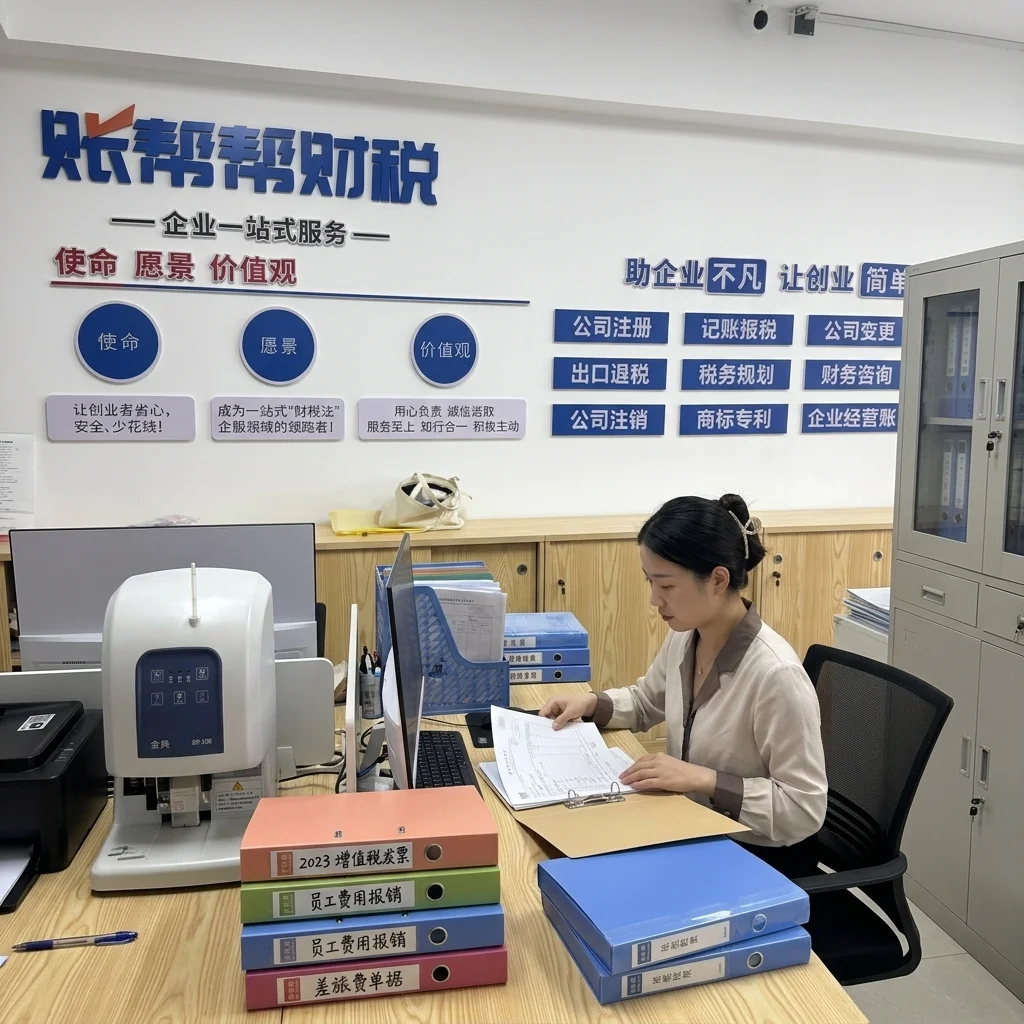 账帮帮财税会计人员整理归档企业发票