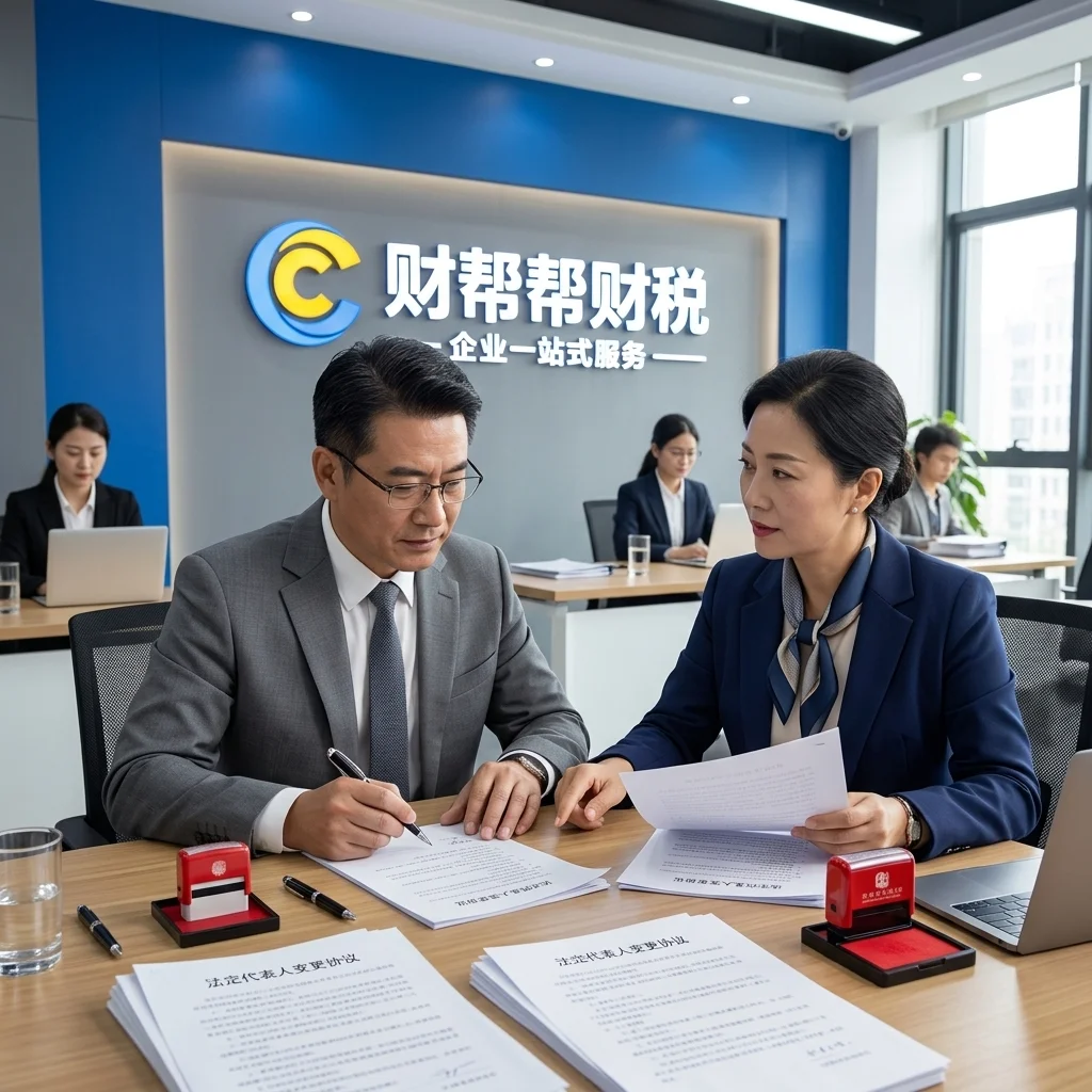 惠州公司法人变更签约场景