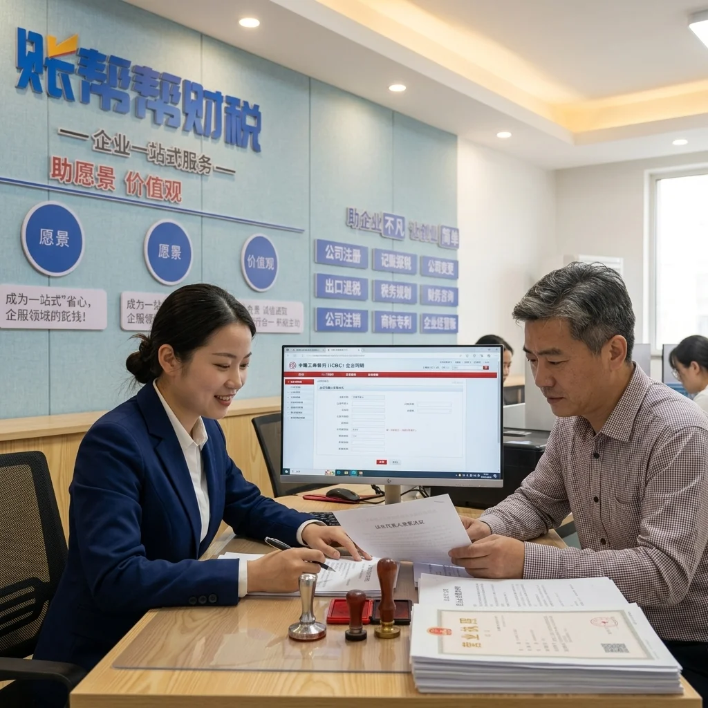 惠州账帮帮财税顾问协助客户办理法人变更后银行账户更新