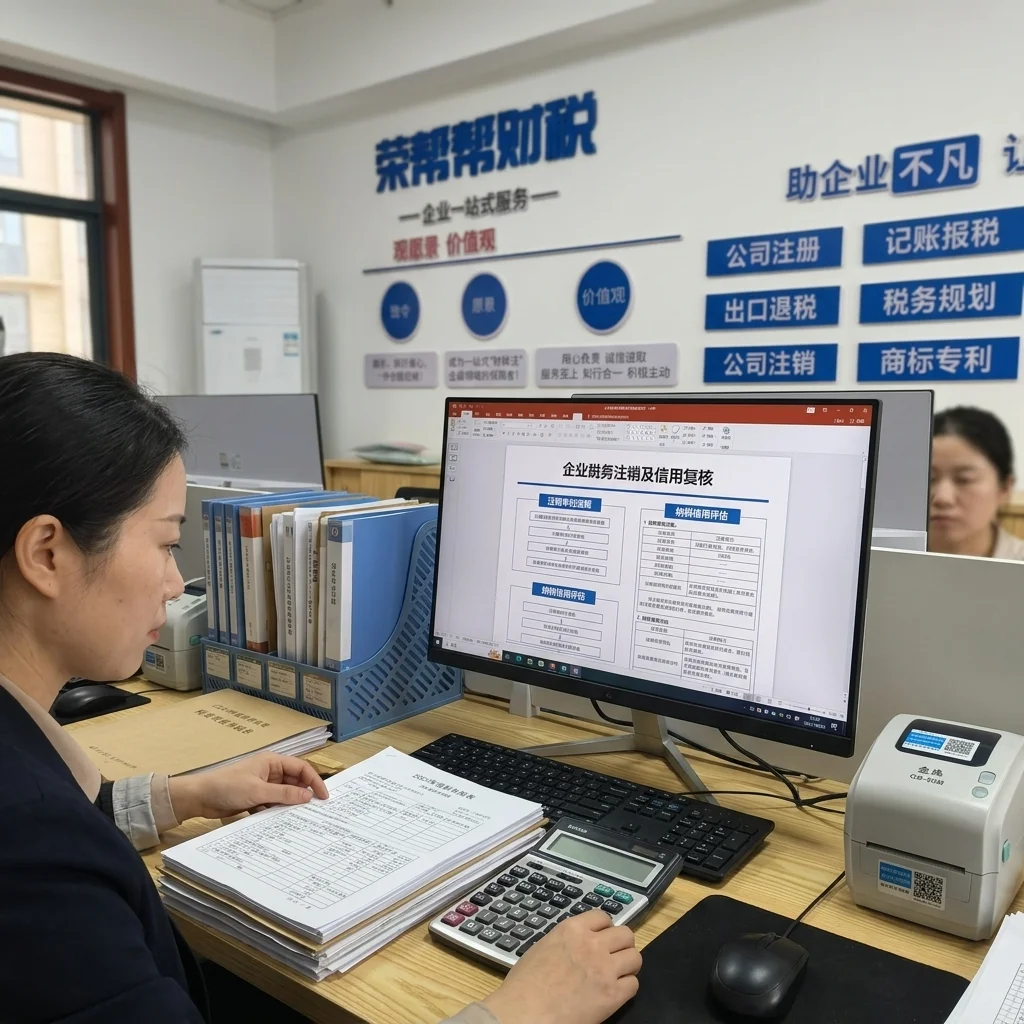 惠州账帮帮财税员工查看企业税务注销及信用复核系统