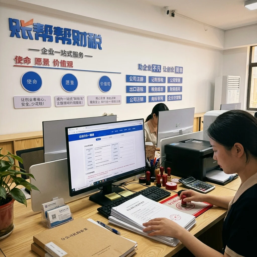 惠州分公司注册材料整理场景