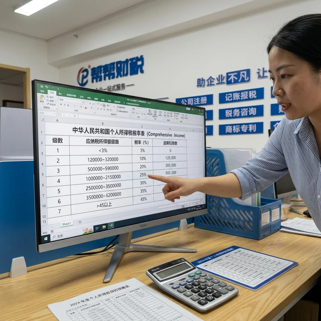 惠州账帮帮财税会计展示个人所得税税率表