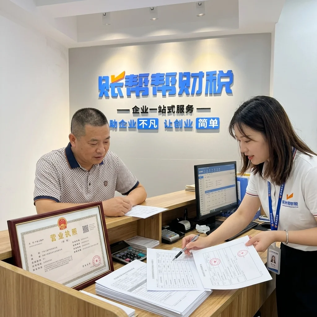 个体户业主在账帮帮财税前台咨询核定征收标准和办理流程