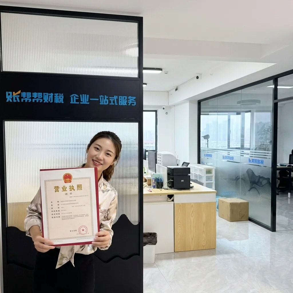 惠州女创业者在账帮帮财税公司顺利领取个体户营业执照