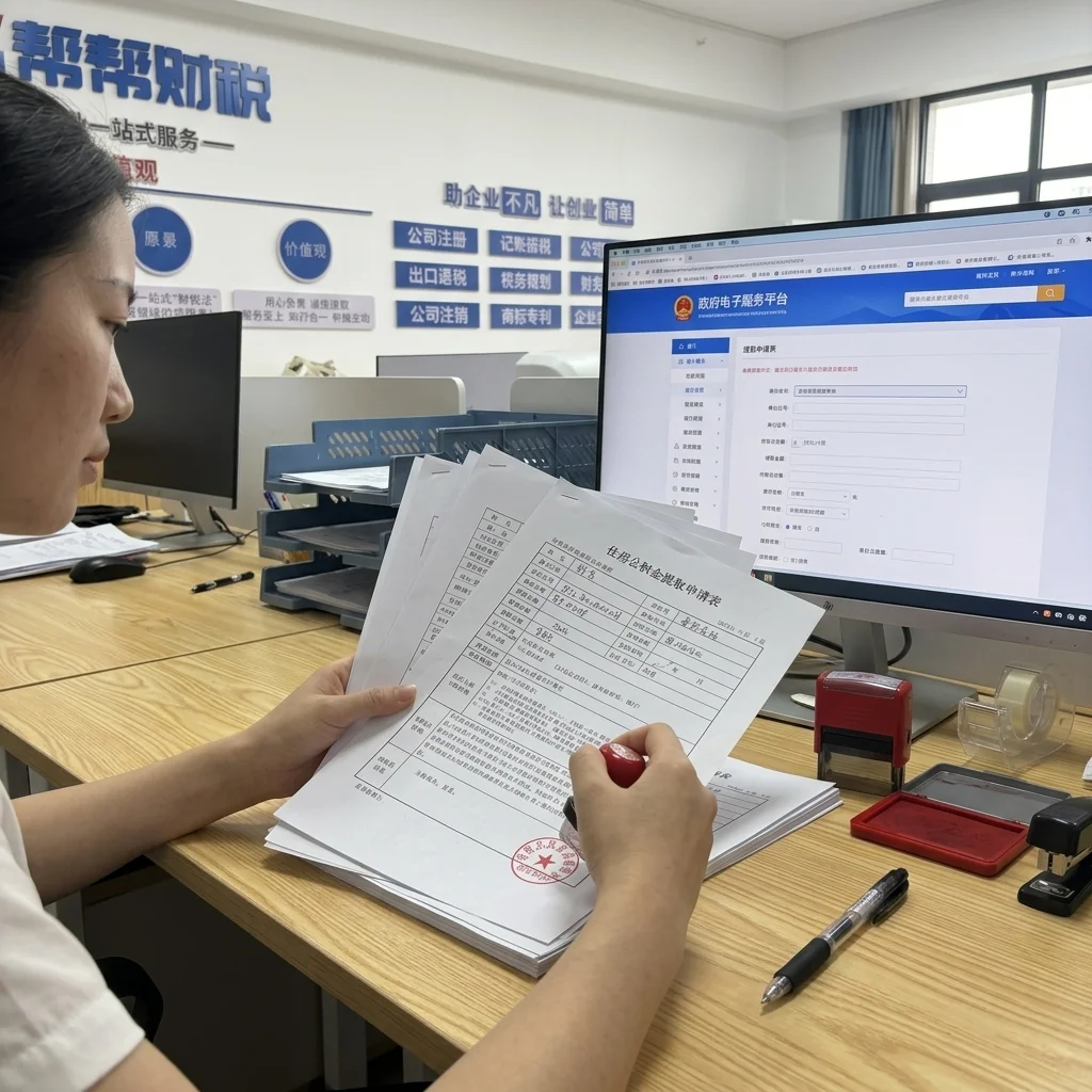 账帮帮财税工作人员查看公积金申请表格
