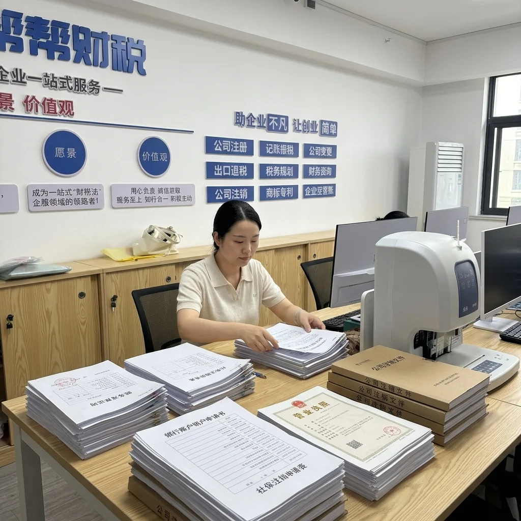 账帮帮财税员工整理公司注销所需的各类文件