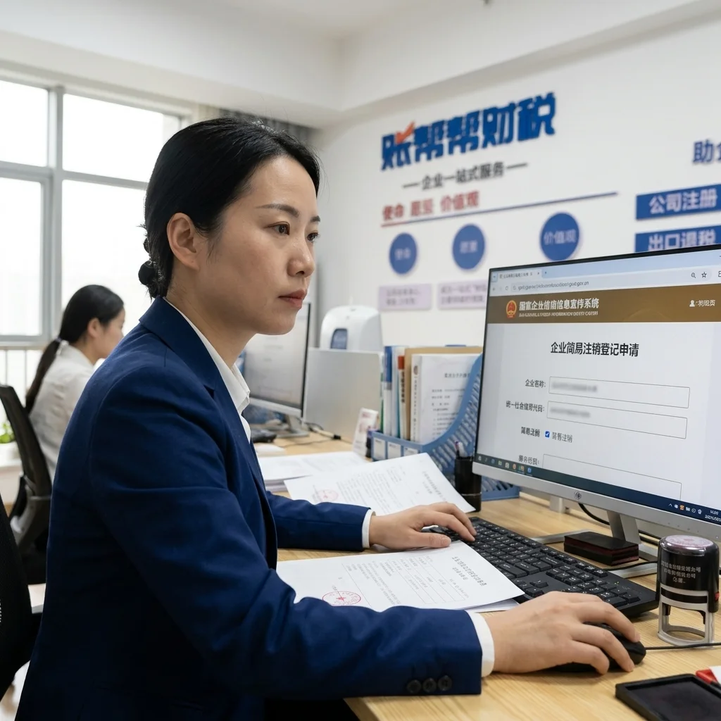 惠州账帮帮财税员工在线办理企业简易注销登记申请