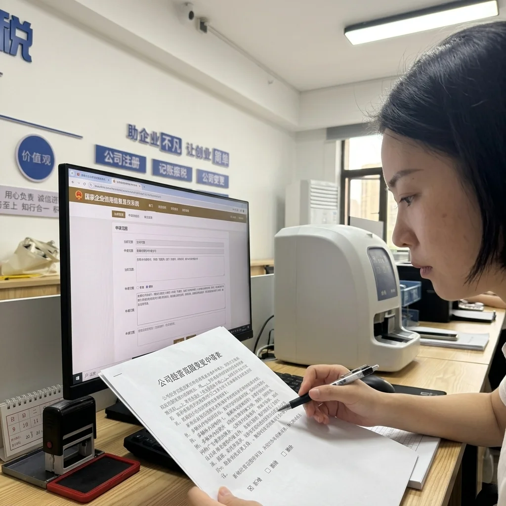 惠州公司经营范围变更申请场景