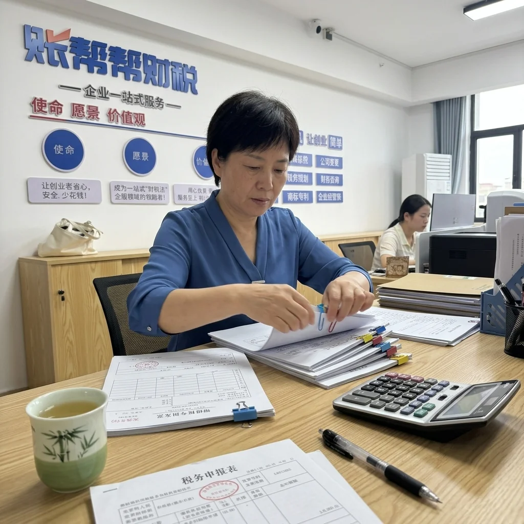 账帮帮财税工作人员整理进项税额抵扣核算材料