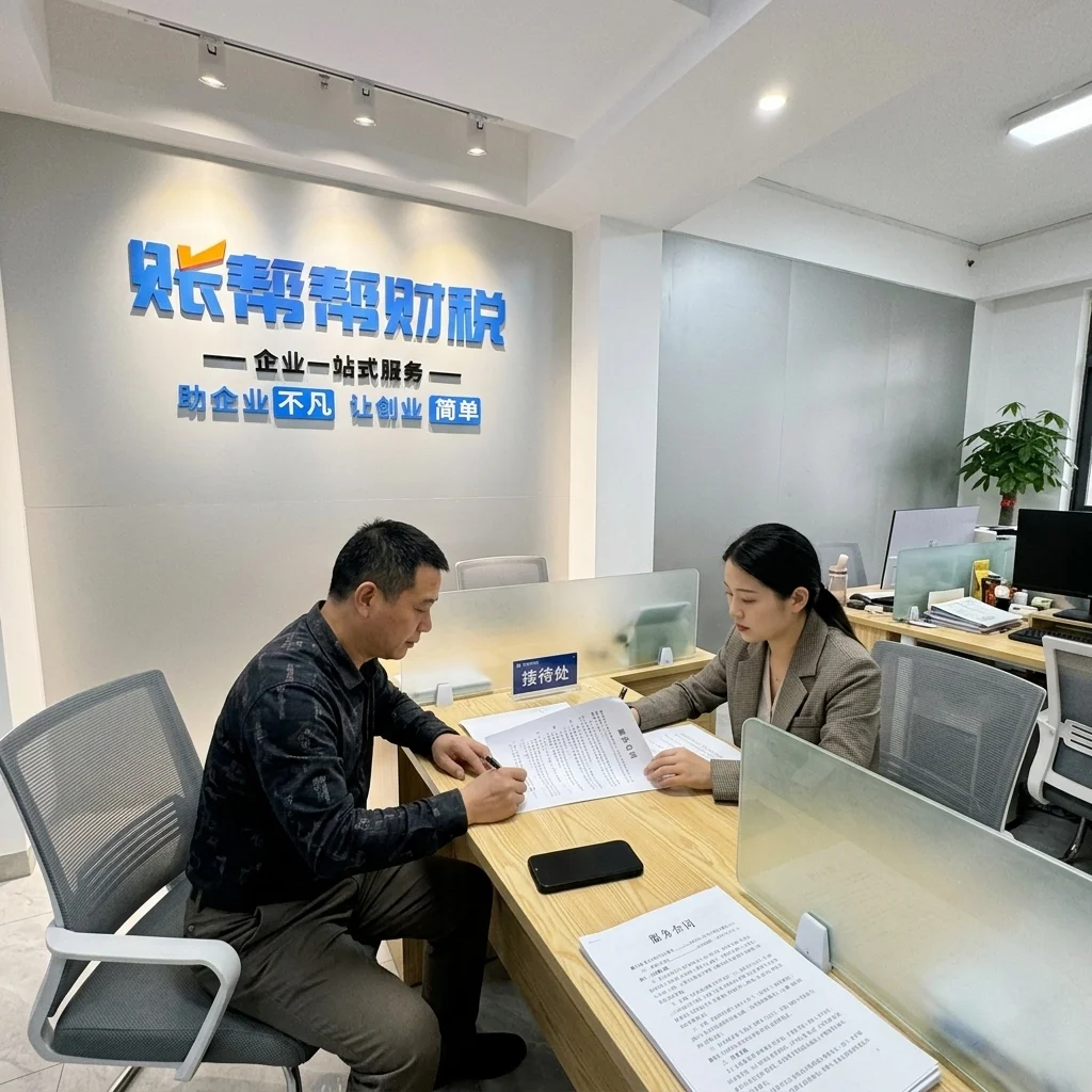 惠州客户在账帮帮财税前台签约代理记账服务