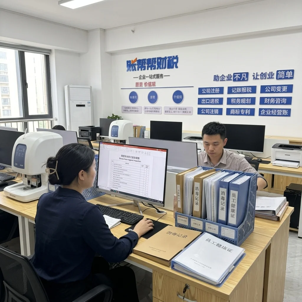 惠州美容院卫生审核文件整理场景