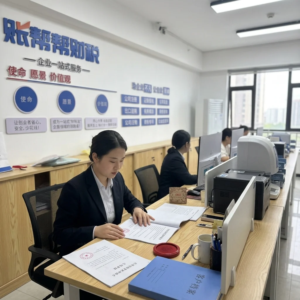 账帮帮财税员工整理公司名称变更申请材料