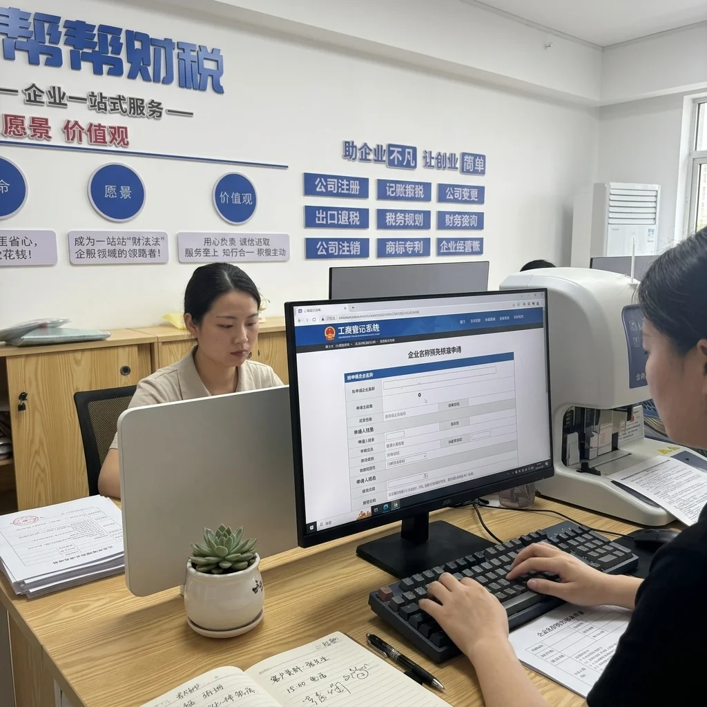 惠州公司名称网上申报系统操作场景