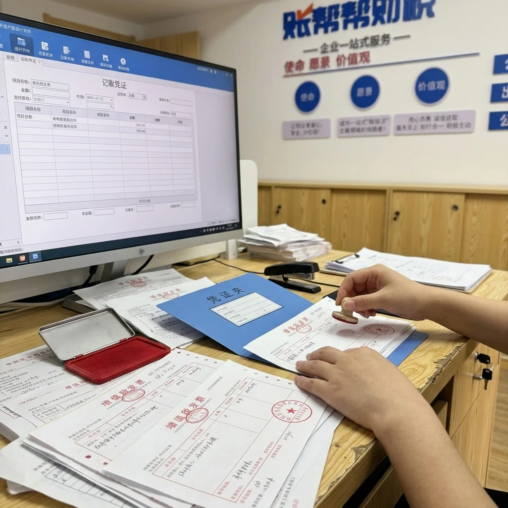 惠州账帮帮财税会计整理票据凭证