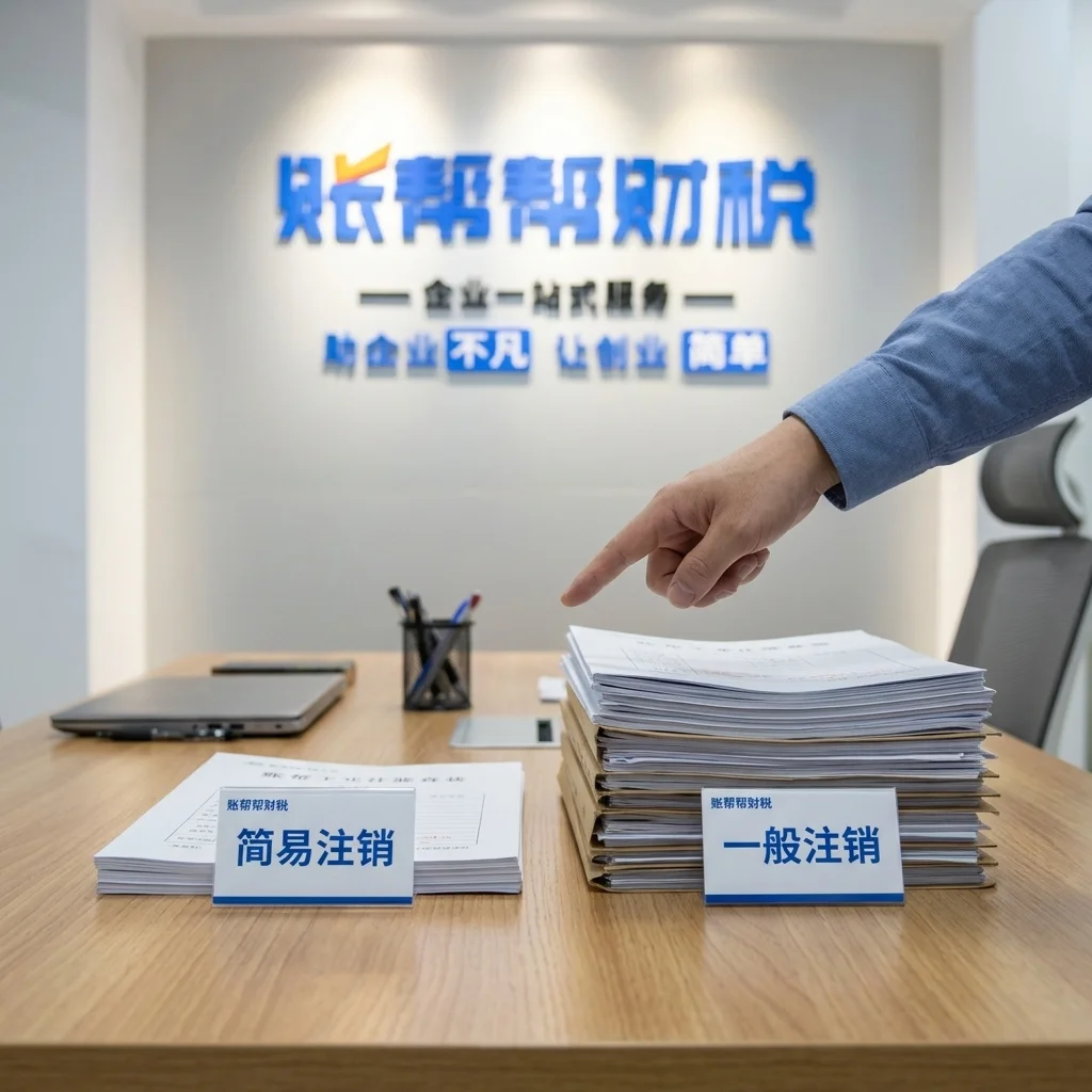 简易注销与普通注销所需材料厚薄对比展示