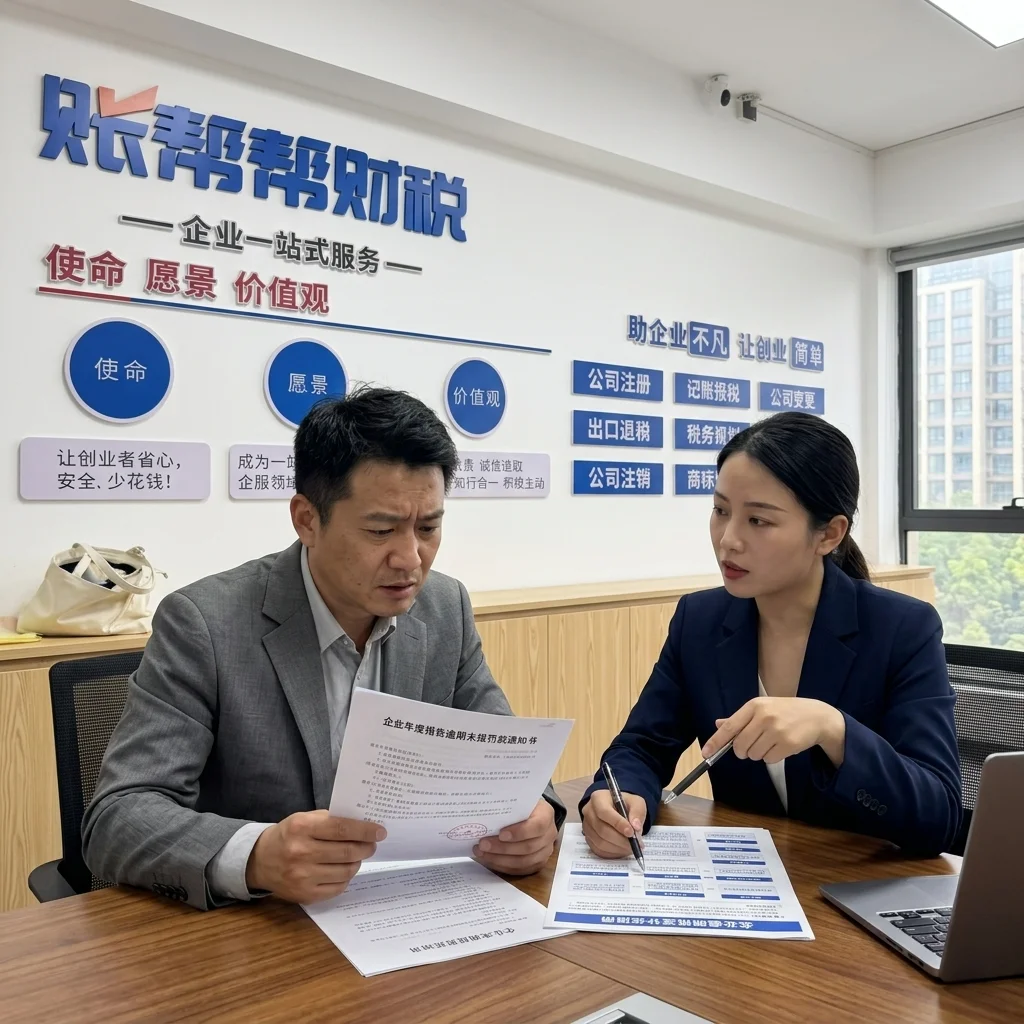 惠州企业主在账帮帮财税紧急咨询年报逾期补报和处罚处理方案
