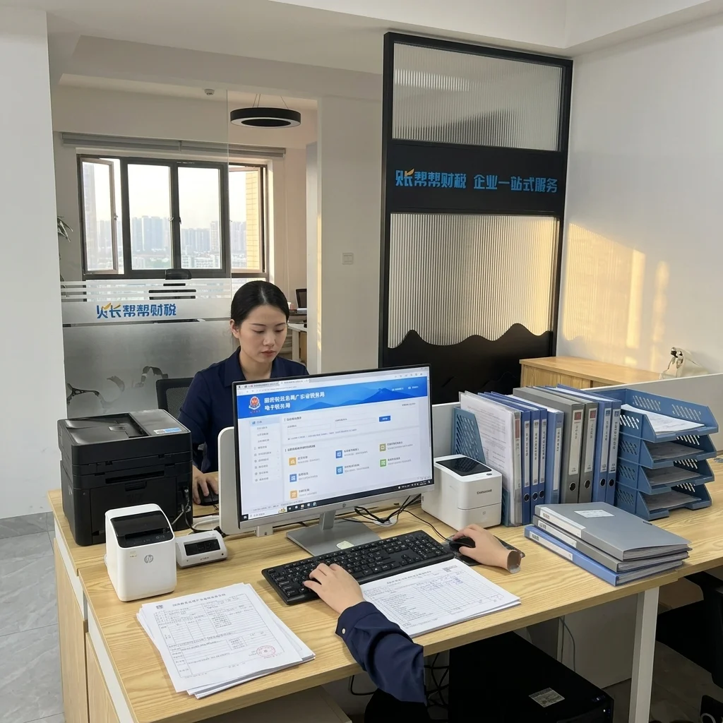 账帮帮财税工作人员在电子税务系统操作社保申报