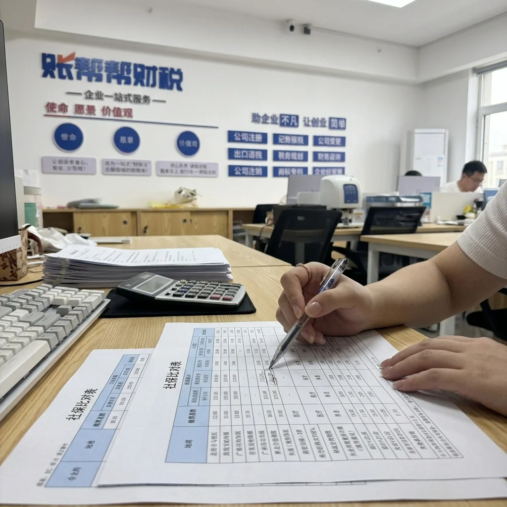 账帮帮财税工作人员整理社保政策对比表格