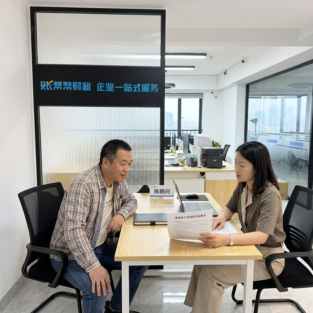 惠州小作坊经营者在账帮帮财税前台咨询食品加工许可要求