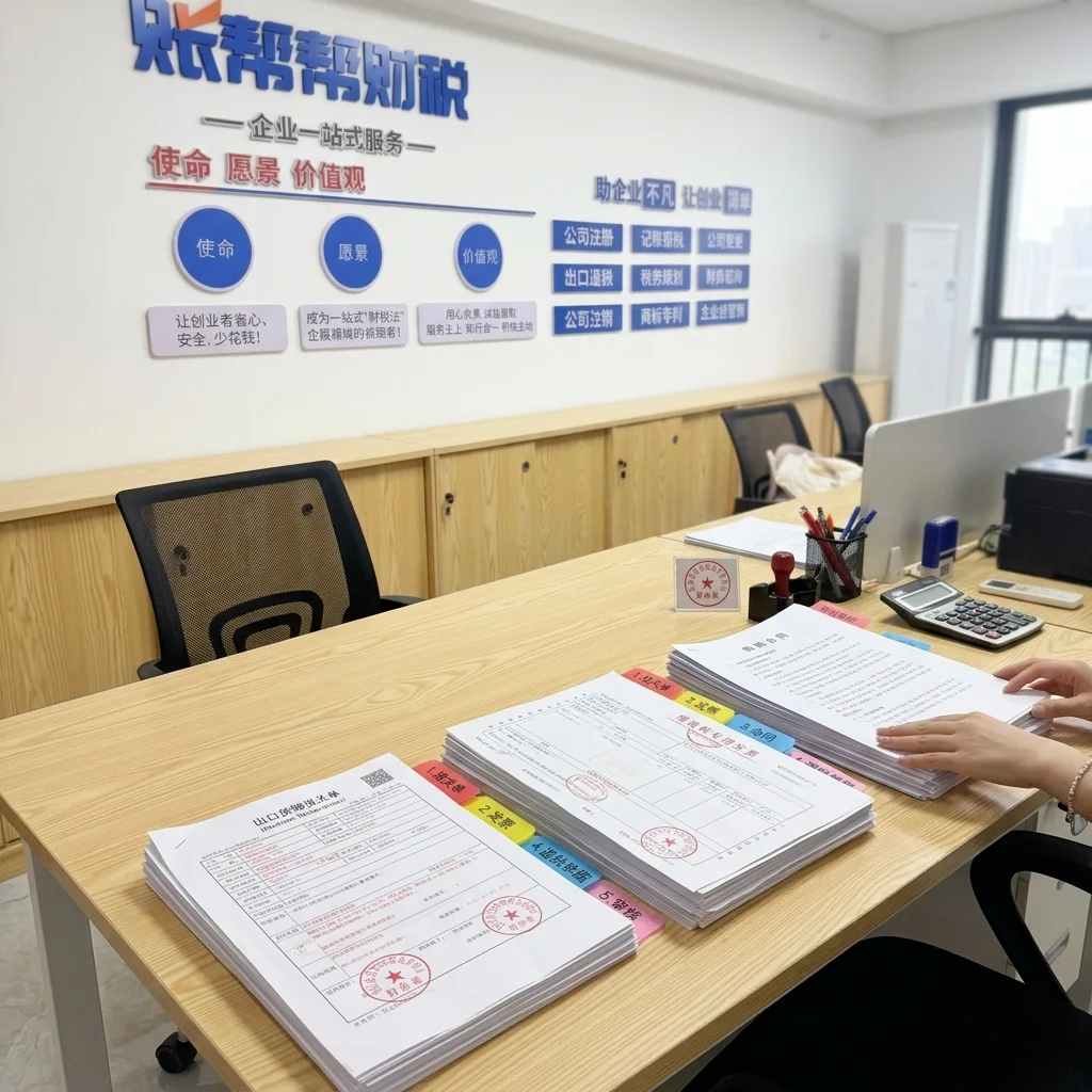 惠州首次出口退税资料整理场景