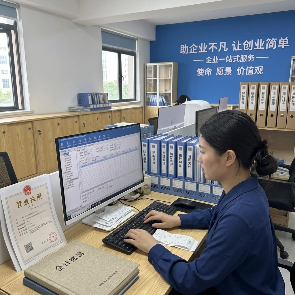 惠州新公司首次记账操作电脑场景