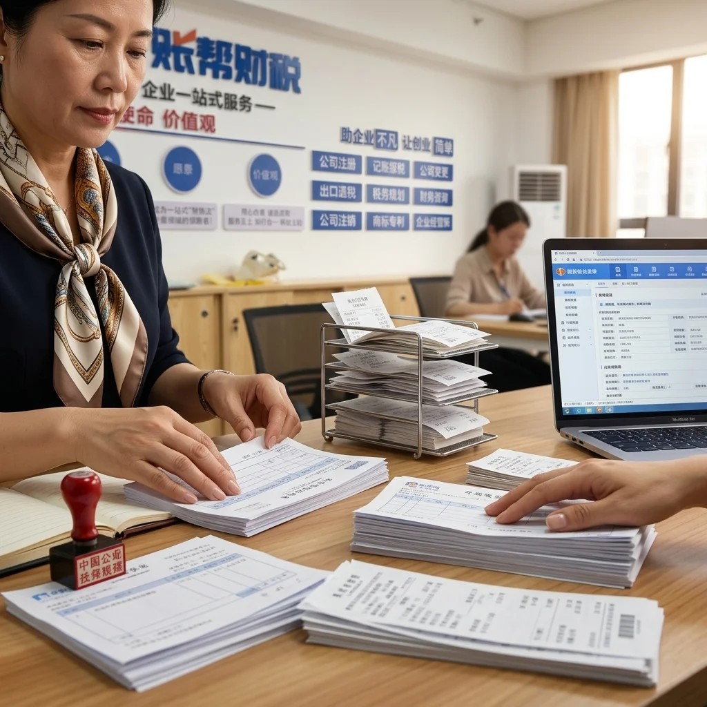 惠州小规模纳税人票据整理工作场景