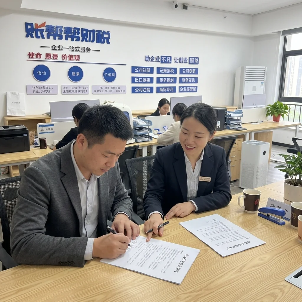 惠州账帮帮财税顾问与客户签署地址托管服务协议