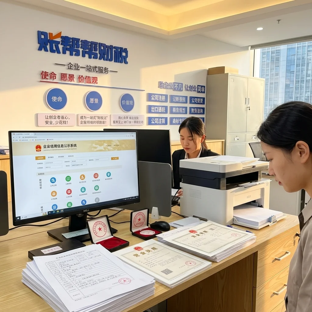 惠州有限责任公司注册材料整理场景