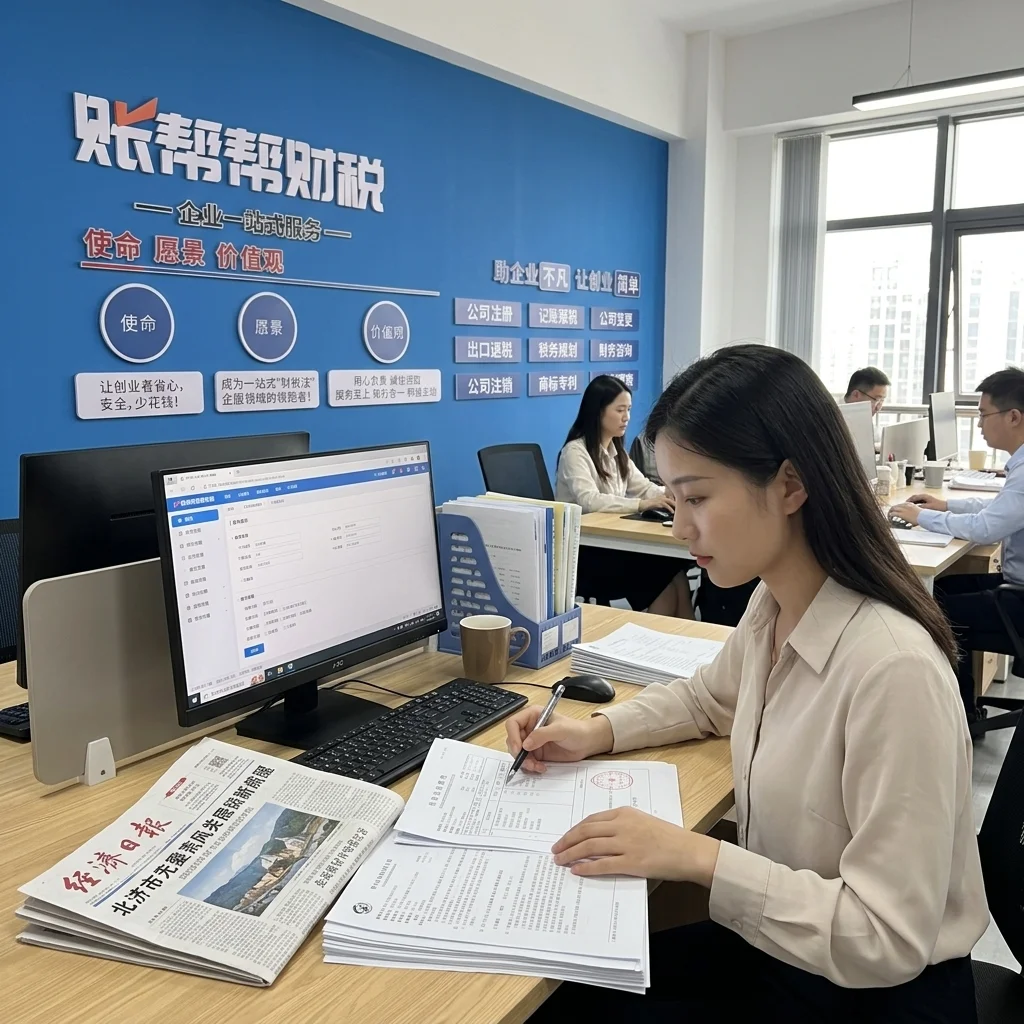 惠州账帮帮财税员工审核公司注销登报材料