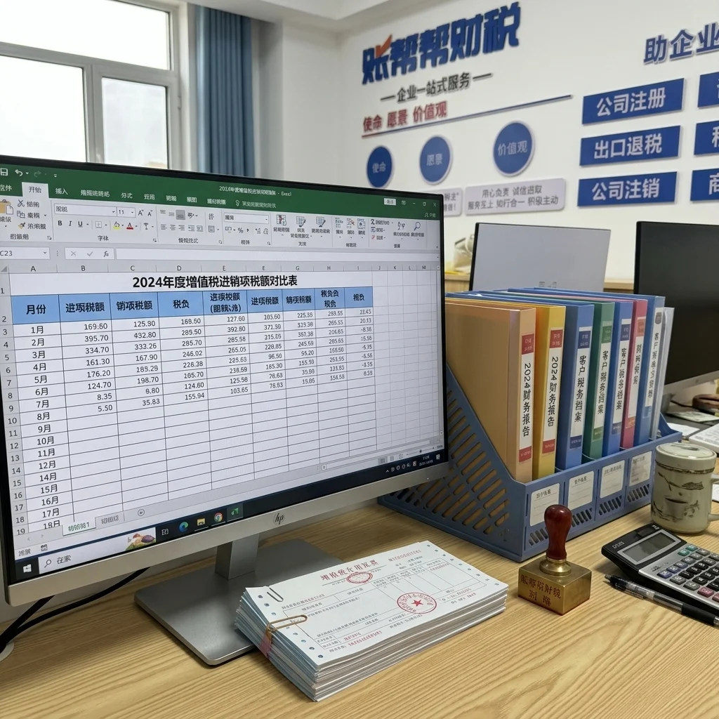 惠州账帮帮财税会计进行增值税进销项税额对比核验