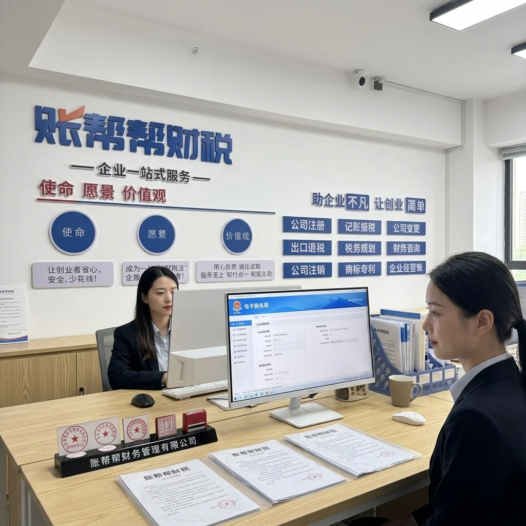 惠州账帮帮财税员工为客户办理税务登记等后续手续