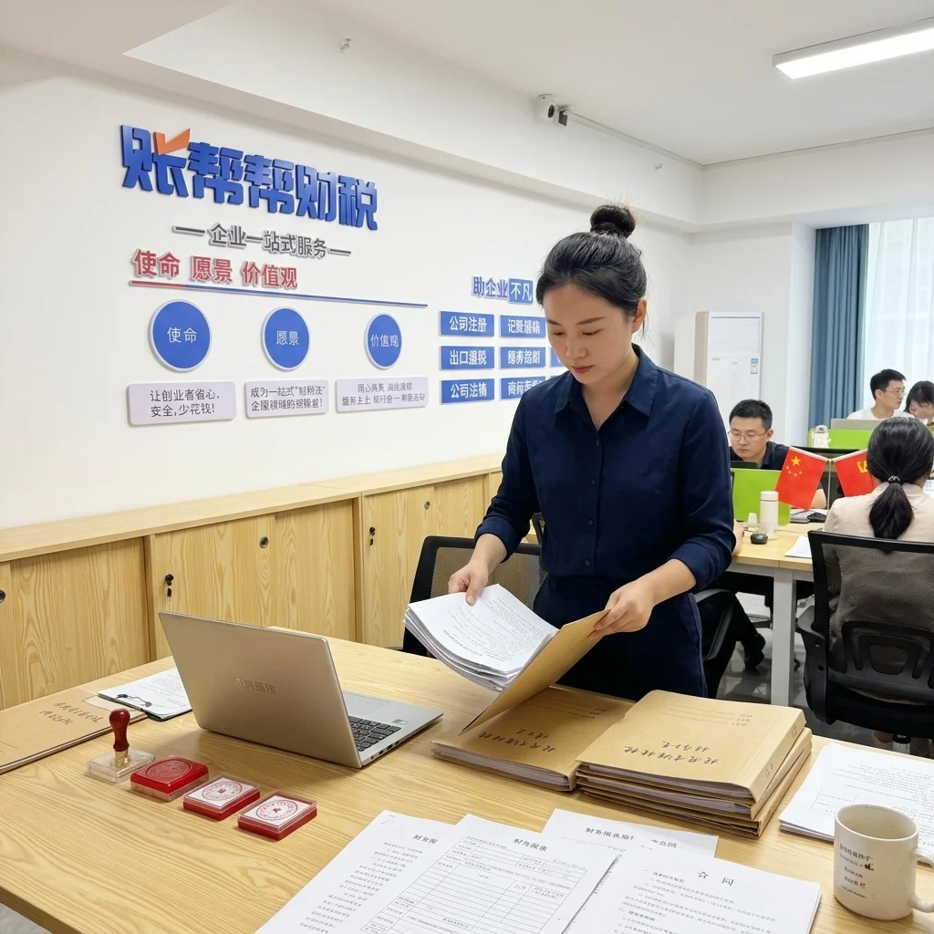 惠州账帮帮财税员工整理分公司注销材料