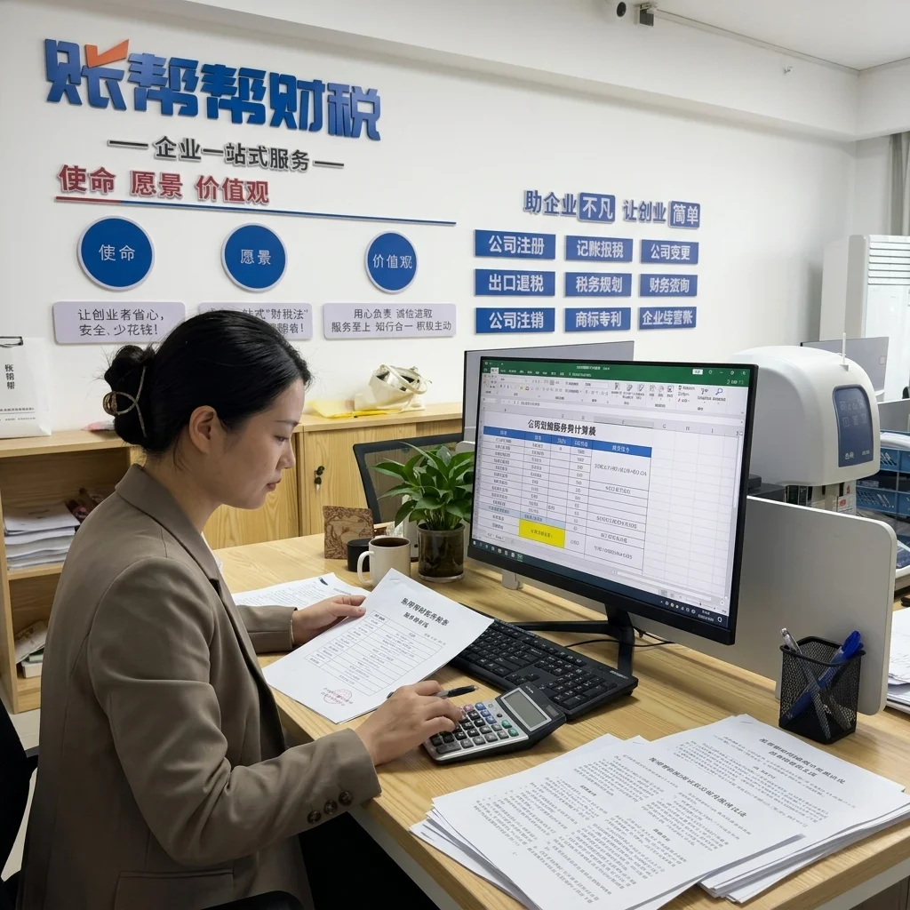 惠州账帮帮财税工作人员核算公司注销代办服务费用