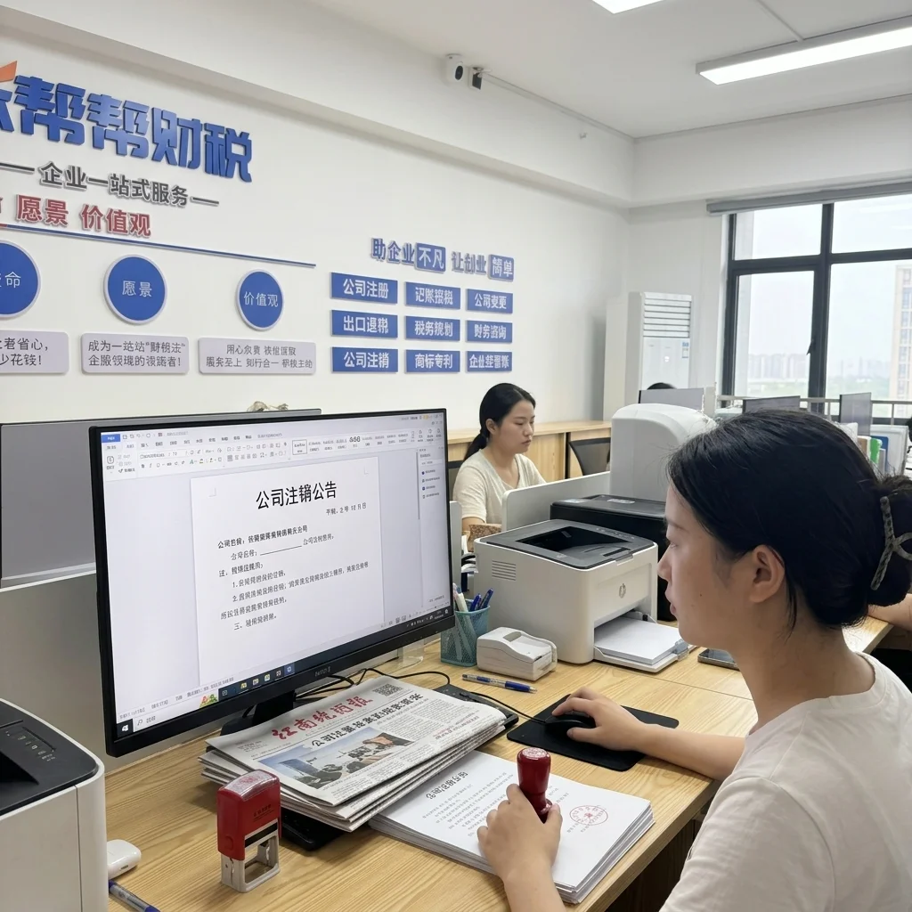 惠州公司注销登报公告办理场景