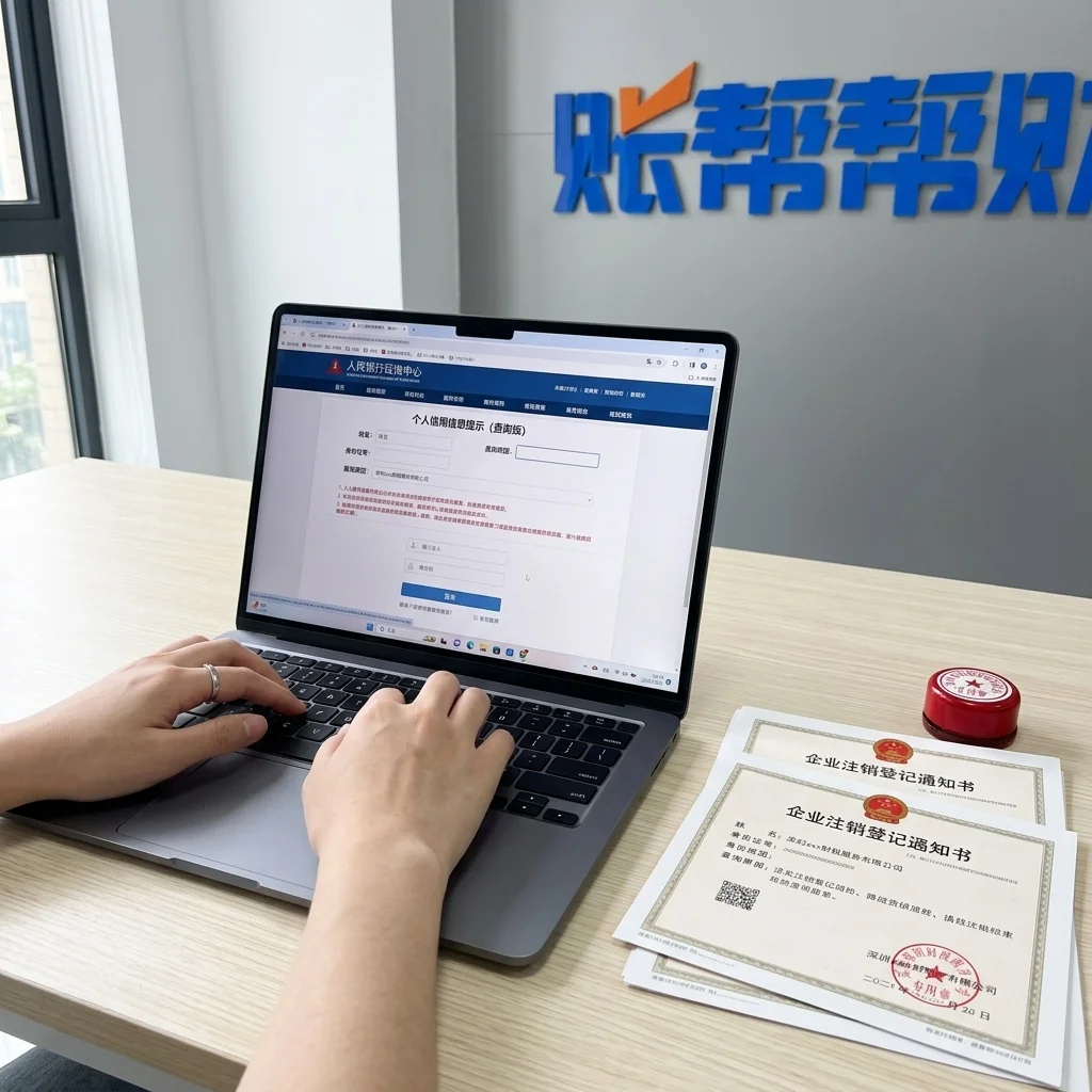 惠州公司注销征信查询电脑操作场景